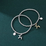 925 Silver Balloon Dog Pendant Bracelet Women Beads Chain Jewelry