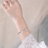925 Silver Balloon Dog Pendant Bracelet Women Beads Chain Jewelry