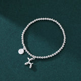 925 Silver Balloon Dog Pendant Bracelet Women Beads Chain Jewelry