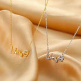 925 Silver Letter Necklace Love Letter Crown Necklace