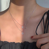 925 Silver Zircon Letter Necklace Your Name Wedding Jewelry