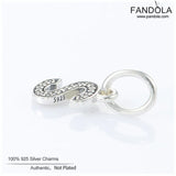 925 Sterling Silver Letter S Pendant Charms for Necklace Bead Jewelry