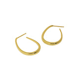 925 Silver U Shape Hoop Earrings Women's Light Jewelry