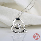 925 Silver Love Heart Pendant Necklace with Zirconia - DIY Jewelry Making