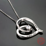 925 Silver Love Heart Pendant Necklace with Zirconia - DIY Jewelry Making