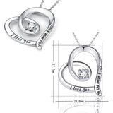 925 Silver Love Heart Pendant Necklace with Zirconia - DIY Jewelry Making