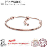 925 Silver Adjustable Snake Bone Women's Pan Bracelet