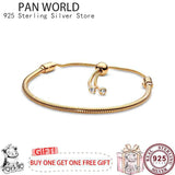 925 Silver Adjustable Snake Bone Women's Pan Bracelet