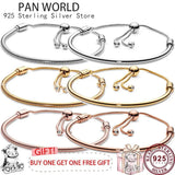 925 Silver Adjustable Snake Bone Women's Pan Bracelet