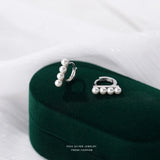 925 Silver French Pearl Earrings Wedding Jewelry