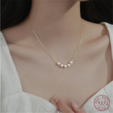 925 Silver Light Pearl Necklace for Women