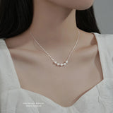 925 Silver Light Pearl Necklace for Women