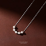 925 Silver Light Pearl Necklace for Women