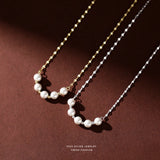925 Silver Light Pearl Necklace for Women