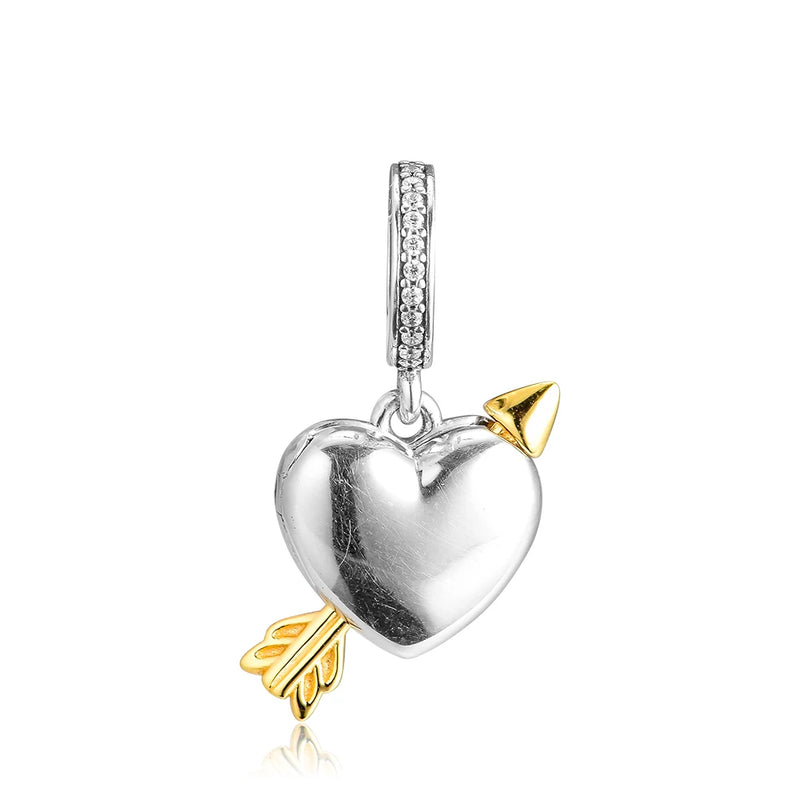925 Silver Arrow of Love Charm Bead for Bracelet Jewelry Making