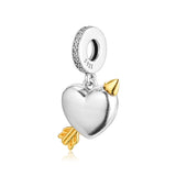 925 Silver Arrow of Love Charm Bead for Bracelet Jewelry Making