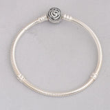 925 Silver Beauty Belle's Enchanted Rose Clasp Bracelet Bangle