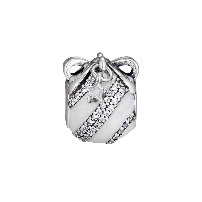 925 Sterling Silver Christmas Ornament Charm for Bracelet