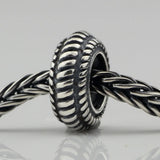 925 Silver Line Ball Plunger Beads for European Troll Bracelet