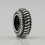 925 Silver Line Ball Plunger Beads for European Troll Bracelet