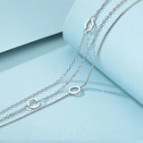 925 Silver Circle Charm Bracelet for Women Wedding Jewelry