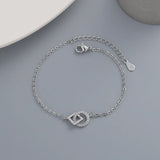 925 Silver Chain Bracelet Zircon Charm Bangle Women Wedding Party Gift