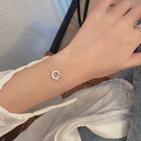 925 Silver Chain Bracelet Zircon Charm Bangle Women Wedding Party Gift