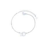 925 Silver Chain Bracelet Zircon Charm Bangle Women Wedding Party Gift