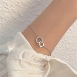 925 Silver Chain Bracelet Zircon Charm Bangle Women Wedding Party Gift