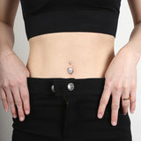925 Silver Lion Head Navel Piercing Belly Rings Body Jewelry