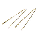925 Silver Lips O Word Chain Tassel Earrings
