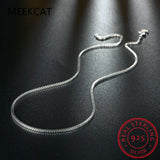 925 Silver Lobster Clasp Adjustable Necklace Chain Link Jewelry for Women