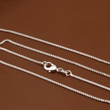 925 Silver Lobster Clasp Adjustable Necklace Chain Link Jewelry for Women