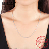 925 Silver Lobster Clasp Adjustable Necklace Chain Link Jewelry for Women