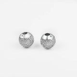 925 Silver Purple CZ Bangle Charms for DIY Bracelets