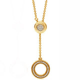 925 Silver Signature Circle Heart Family Necklace For Charm DIY