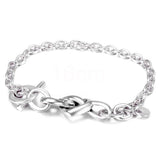 925 Silver Logo Signature I-D Bangle Chunky Bracelet For Charm Diy Jewelry