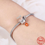 925 Silver London Bus Hand Grinder Coffee Tea Cross Cup Bead Charm Bracelet