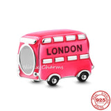 925 Silver London Bus Hand Grinder Coffee Tea Cross Cup Bead Charm Bracelet
