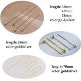 925 Silver Long Chain 70cm Threaded Earrings Women's Jewelry
