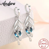 925 Silver Crystal Love Earrings Charm Jewelry