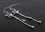 925 Silver Long Earrings for Women Girls Christmas Gift Statement Jewelry