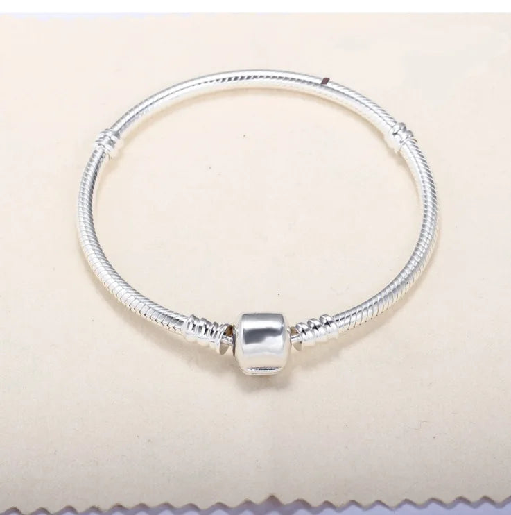 925 Silver Snake Chain Bracelet 16-22cm