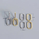925 Silver Zircon Ear Buckle Women Earrings Birthday Gift
