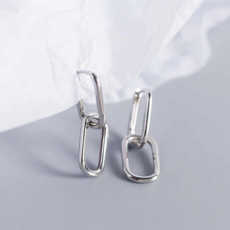 925 Silver Zircon Ear Buckle Women Earrings Birthday Gift