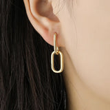 925 Silver Zircon Ear Buckle Women Earrings Birthday Gift
