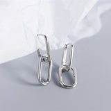 925 Silver Zircon Ear Buckle Women Earrings Birthday Gift