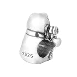 925 Silver Longevity Pearl Chinese Style Charm Bead for Bracelet Necklace