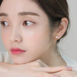 925 Silver Lotus Flower Stud Earrings for Women Elegant Piercing Jewelry