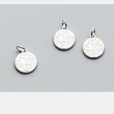 925 Silver Lotus/Sunflower Dangle Charms Pendant for Bracelets DIY Jewelry